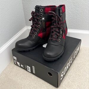 Sorel Women's Lexie Buffalo Plaid Wedge Boots